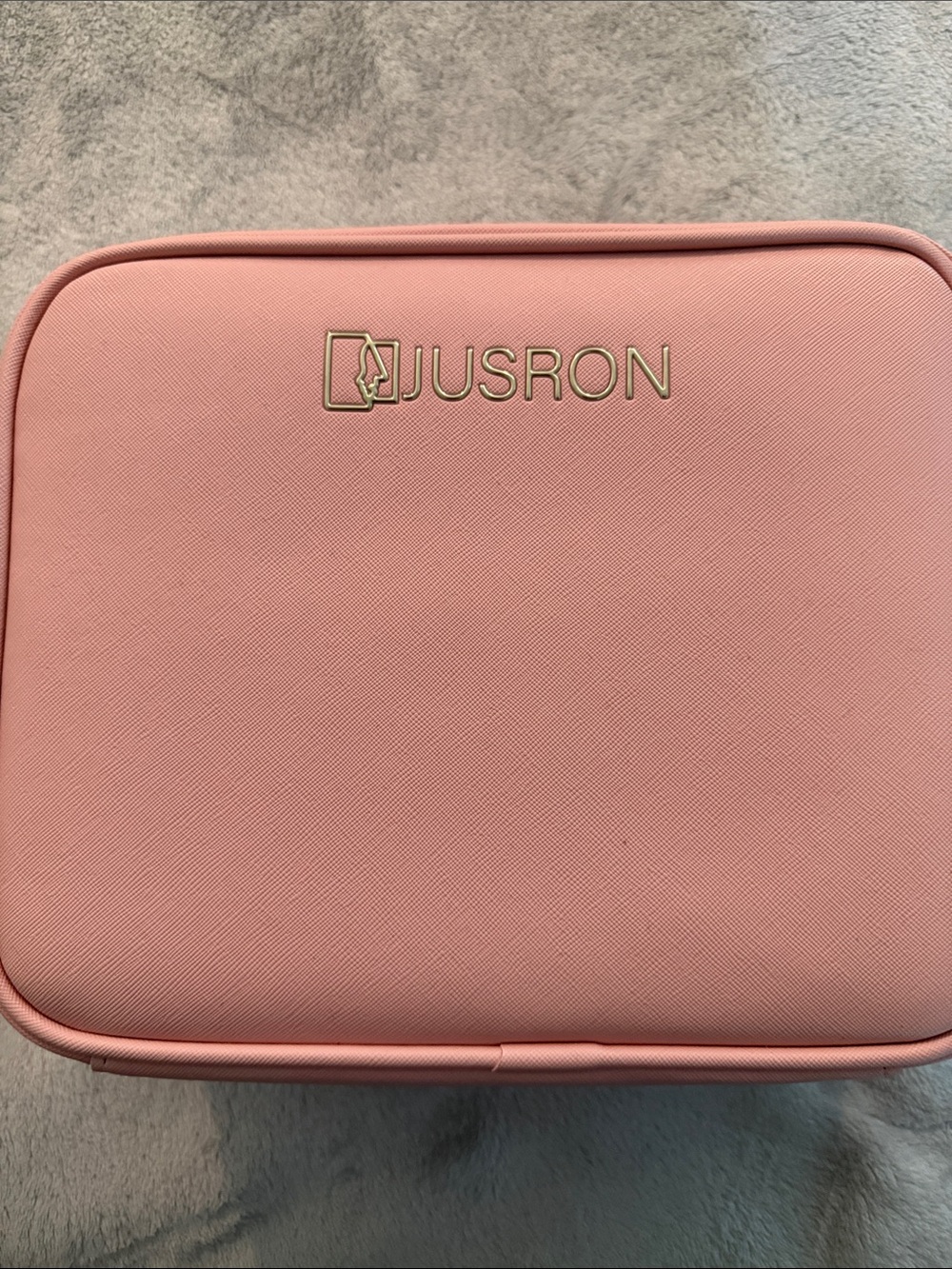 JUSRON Pink Cosmetic Travel Case